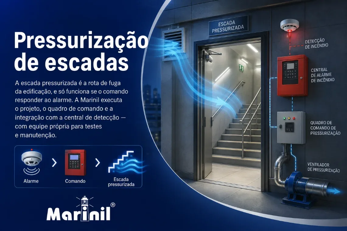 Pressurização de escadas — Marinil