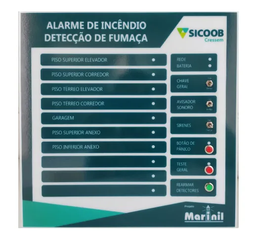 Central de alarme de incêndio personalizada
